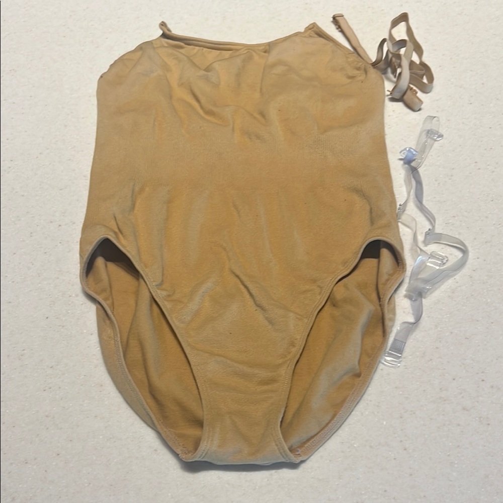 Tan One-Piece Leotard